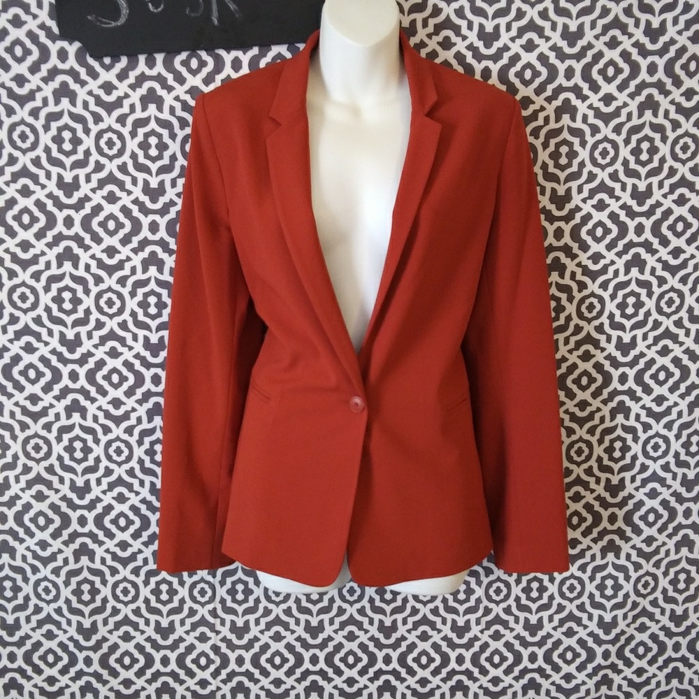 Banana Republic Boyfriend Orange Blazer Size 8
